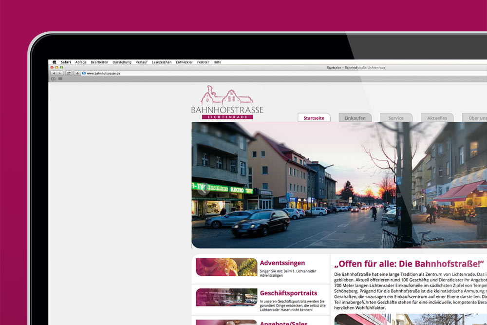 Webseite Händlerinititave Bahnhofstrasse