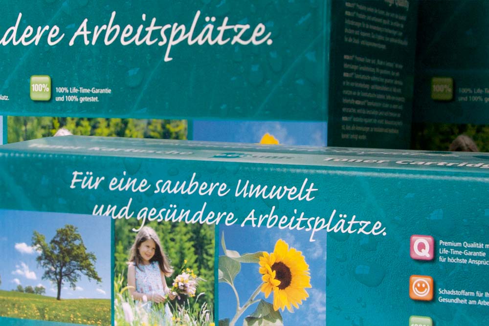 Verpackungsdesign EcoUnit Tonerkartuschen
